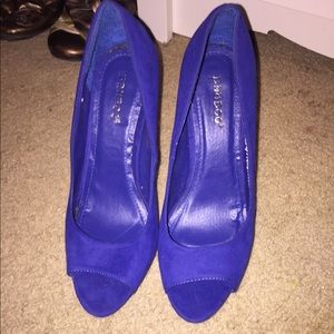 Blue High Heels.